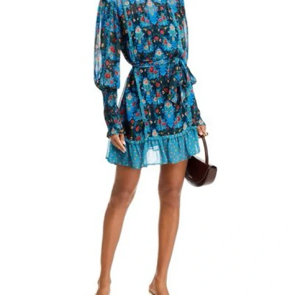 Farm Rio Arabesque Floral Pleated Dress NWT SZ M - Picture 3 of 4